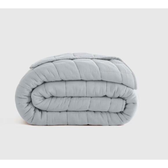 Quince Organic Airy Gauze Box Quilt FULL/QUEEN NWT Mist - Picture 1 of 4